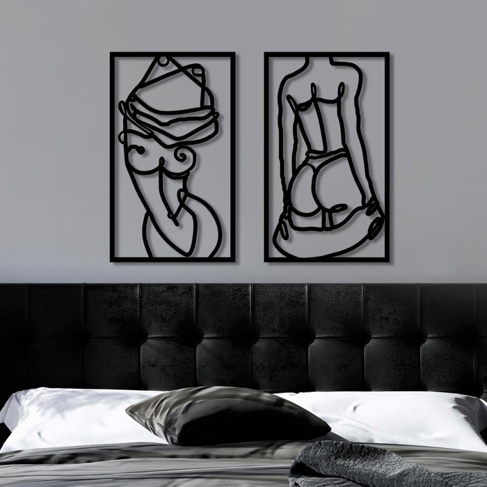 Wallity Escultura de pared Body Positive en negro